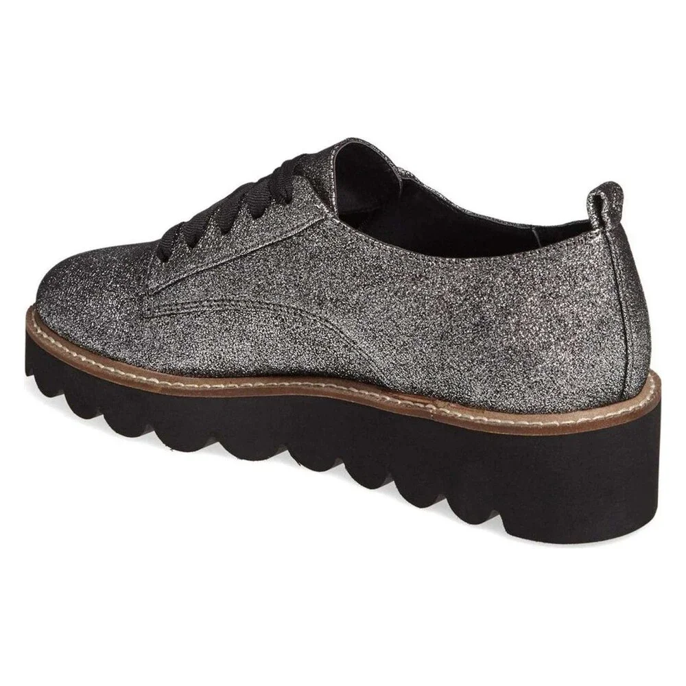 NWOB Shellys London Jack Metallic Lace Up Platform Creeper